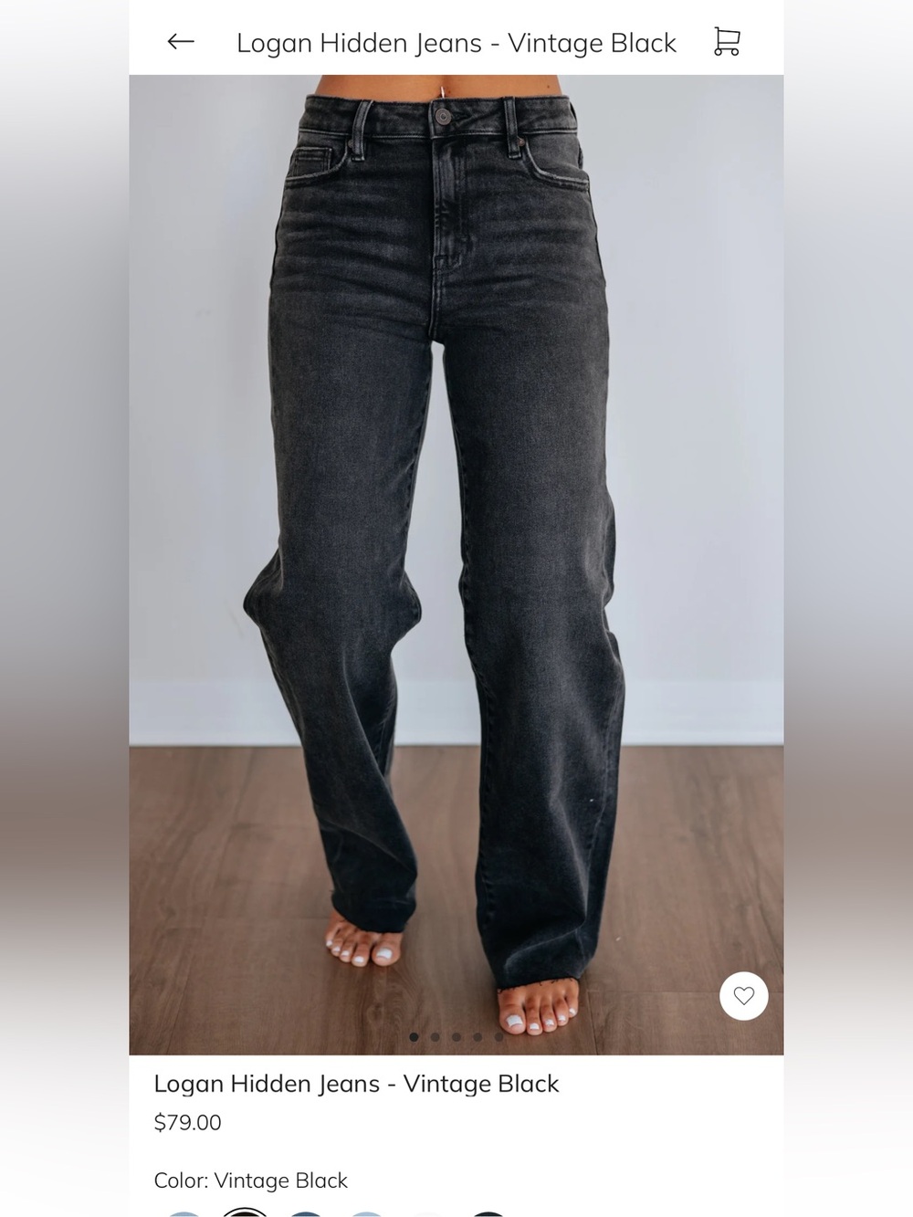Logan Hidden Jeans - Vintage Black